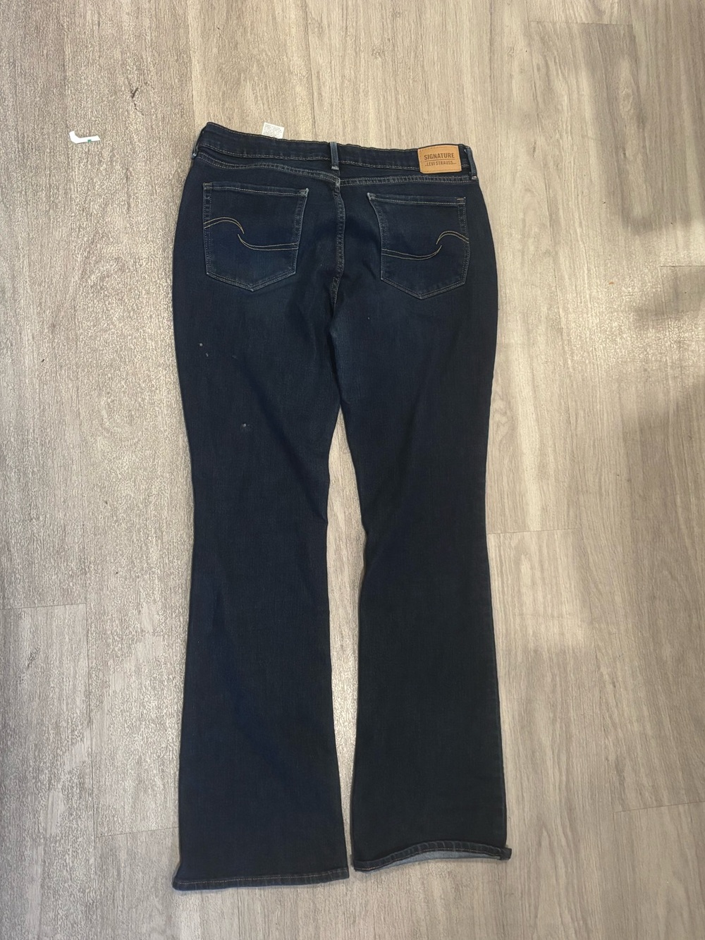 Signature Studio Navy Flare Jeans with Back Pocket Stitching